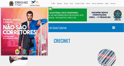 Desktop Screenshot of creci-sc.gov.br